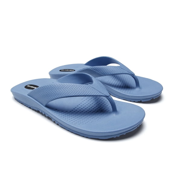 Okabashi Surf Men's Flip Flops-ELEMENTAL BLUE-XL