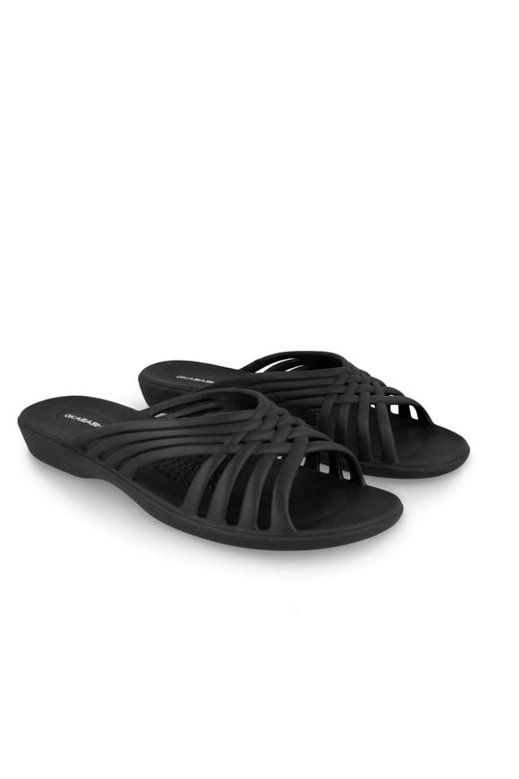 Women's Venice Slide Sandals, Color Black, Size M (6.5-7.5)
