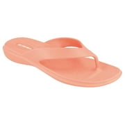 Okabashi Womens Orthopedic Flip Flop Sandals, Maui Thong with Arch Support - Medium - Coral