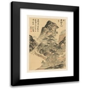 Okada Beisanjin 11x14 Black Modern Framed Museum Art Print Titled - Short Nap on a Long Summer Day (Late 1700S-Early 1800s)