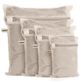 thumbnail image 1 of Okaka 100% Cotton Mesh Laundry Bags, Premium Soft, No Dye, Set of 4, Natural, 1 of 8
