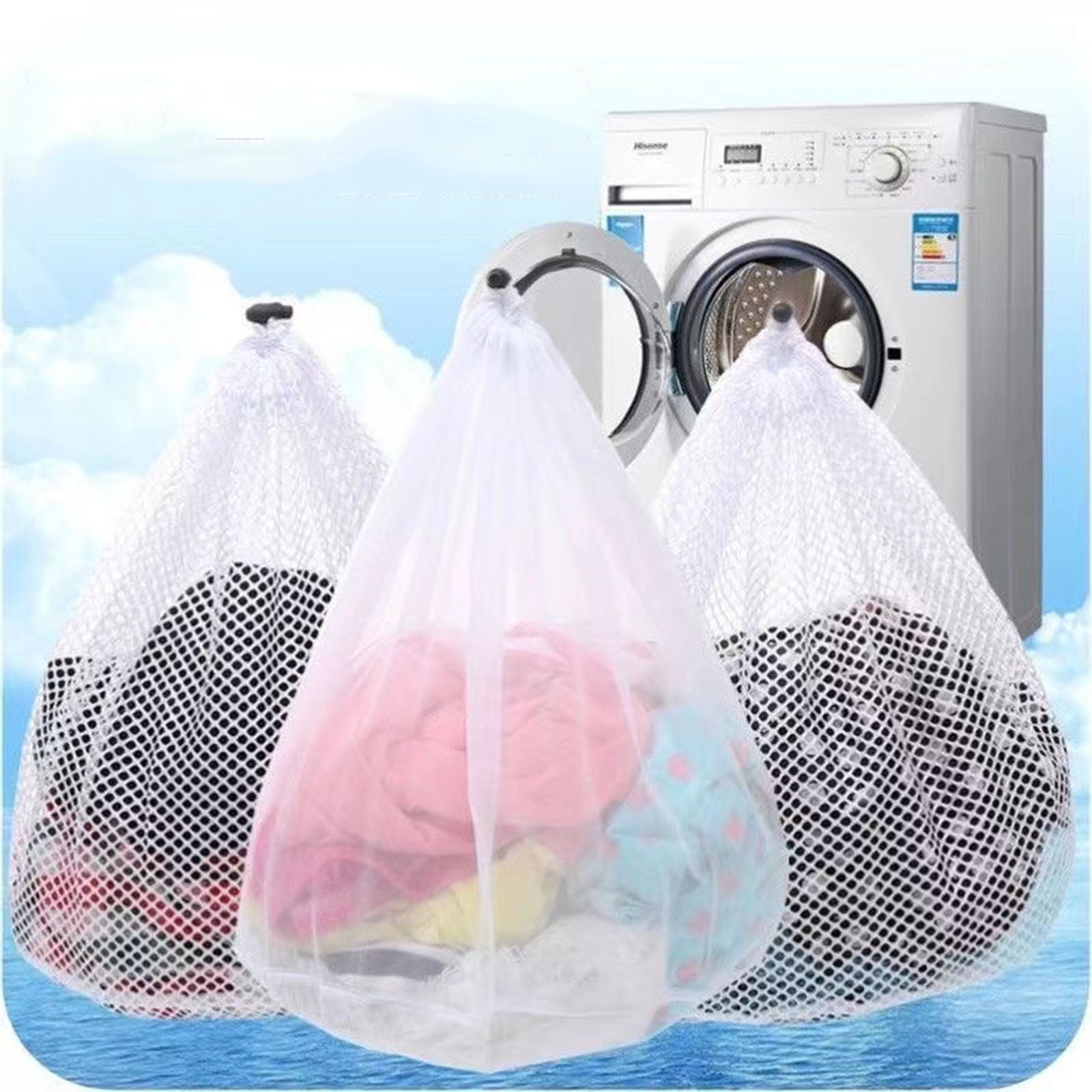 Clearance!Mesh Laundry Wash Bag Practical Large Washing Net Bags, Durable  Fine Mesh Laundry Bag With Lockable Drawstring 