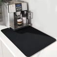 thumbnail image 1 of Okaka Coffee Mat & Dish Drying Mat - Quick Dry, Stain Absorbent (Black, 16"x 24"), 1 of 8