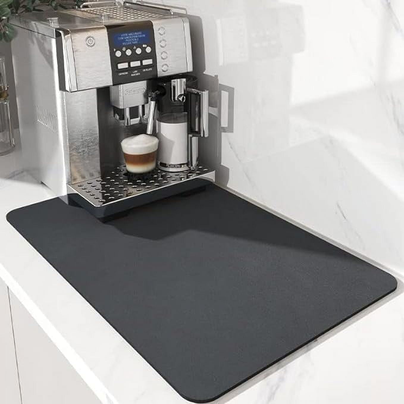 Diatomite Stone & Bamboo Dish Drying Rack – Eco-Friendly Countertop Solution