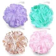 Okaka Loofah حمام الإسفنج الجسم الإسفنج Loofa دش نفخة التقشير لينة يتوهم الرجال النساء 4 حزمة