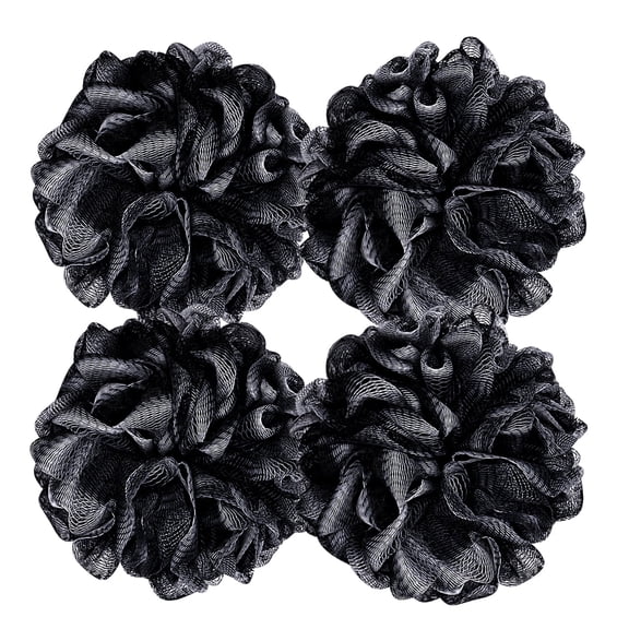 Okaka Loofah Bath Sponge Exfoliating Body Sponge Shower Puffs Soft Assorted Midnight Big 4 Pack