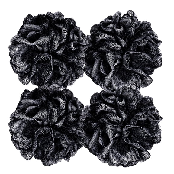 Okaka Loofah Bath Sponge Exfoliating Body Sponge Shower Puffs Soft Assorted Midnight Big 4 Pack