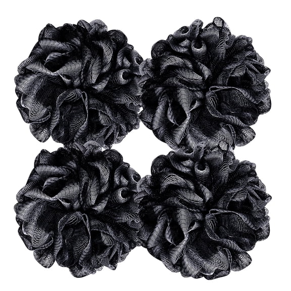 Okaka Loofah Bath Sponge Exfoliating Body Sponge Shower Puffs Soft Assorted Midnight Big 4 Pack
