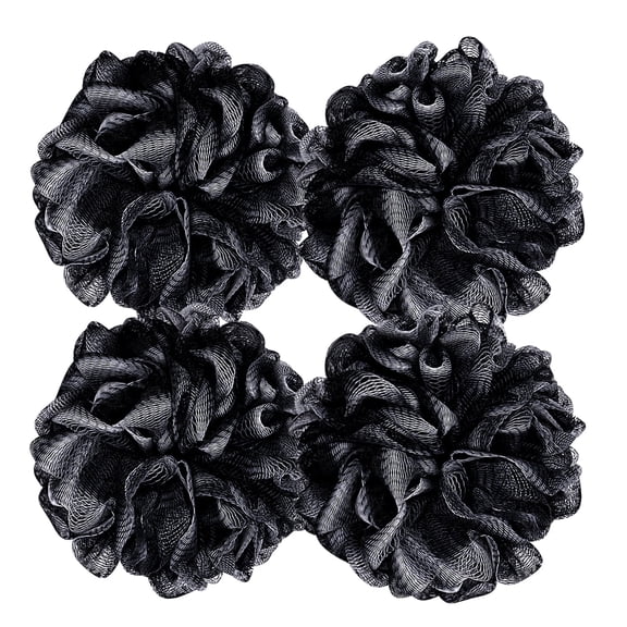 Okaka Loofah Bath Sponge Exfoliating Body Sponge Shower Puffs Soft Assorted Midnight Big 4 Pack
