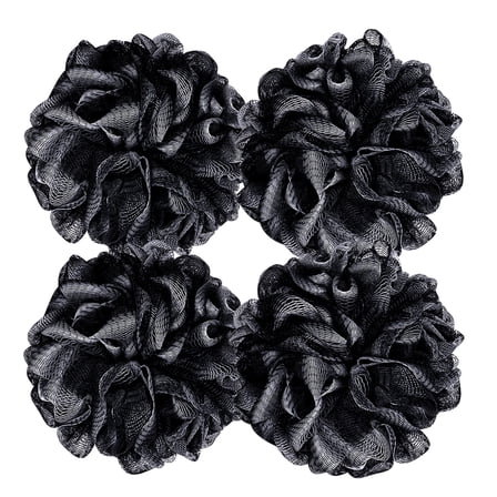 Okaka Loofah Bath Sponge Exfoliating Body Sponge Shower Puffs Soft Assorted Midnight Big 4 Pack
