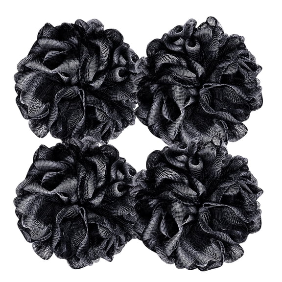 Okaka Loofah Bath Sponge Exfoliating Body Sponge Shower Puffs Soft Assorted Midnight Big 4 Pack