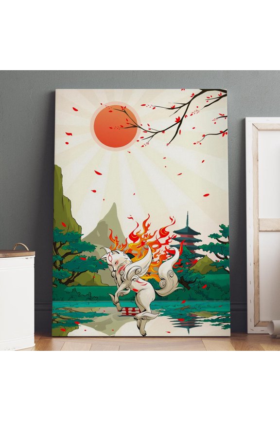 Okami Amaterasu Game Art Decor V2, Unframed Poster