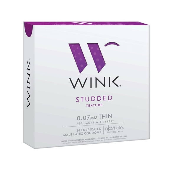 Okamoto Wink Studded Condoms | 24-Pack