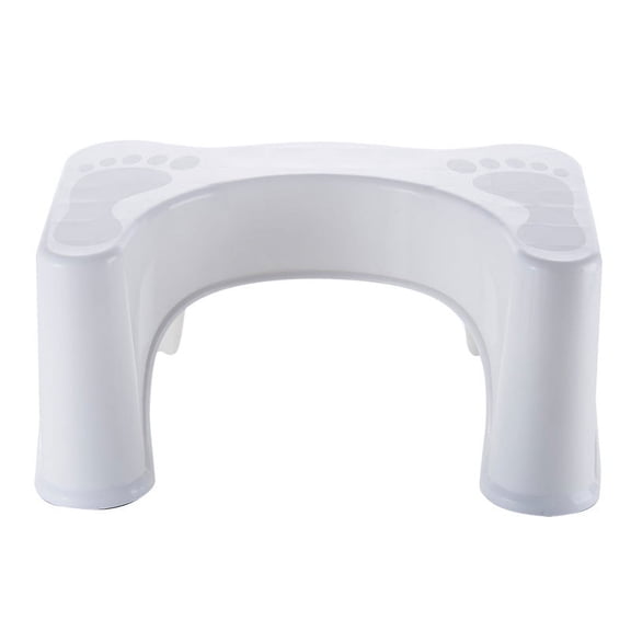 Okao Home Goods Original Toilet Stool For Natural Squat Body Standard White 8 Inch