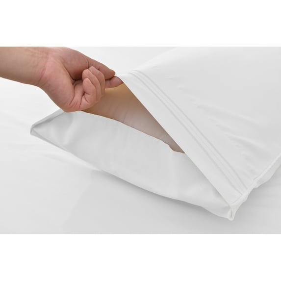 Okao Wholesale Bamboo Derived Rayon Pillowcase Set- Wrinkle Free - Wrinkle Free - Standard(Queen)-White