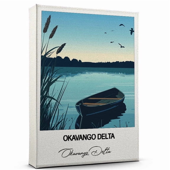 Okavango Delta Canvas Wall Art Travel-Inspired Home Decor Featuring Okavango Delta Art Canvas Unique Gift for Travel Canvas Ready to Hang
