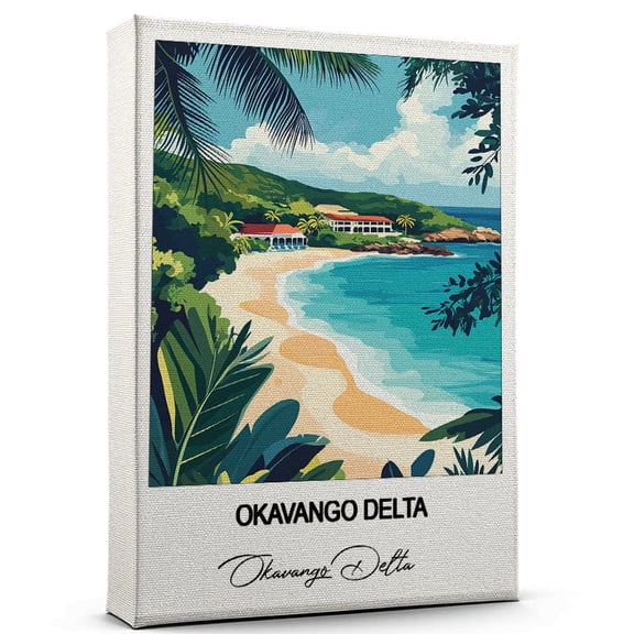 Okavango Delta Travel Canvas Art Stunning Travel Wall Print Okavango Delta Canvas Inspired Artwork to Elevate Your Living Room or Office Ready to Hang