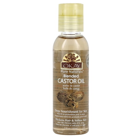 Okay 100% Castor Oil for Hair, Skin & Body, 2 oz