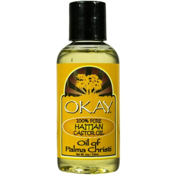 Okay 100% Pure Haitian Castor Oil, 4 oz (Pack of 4)