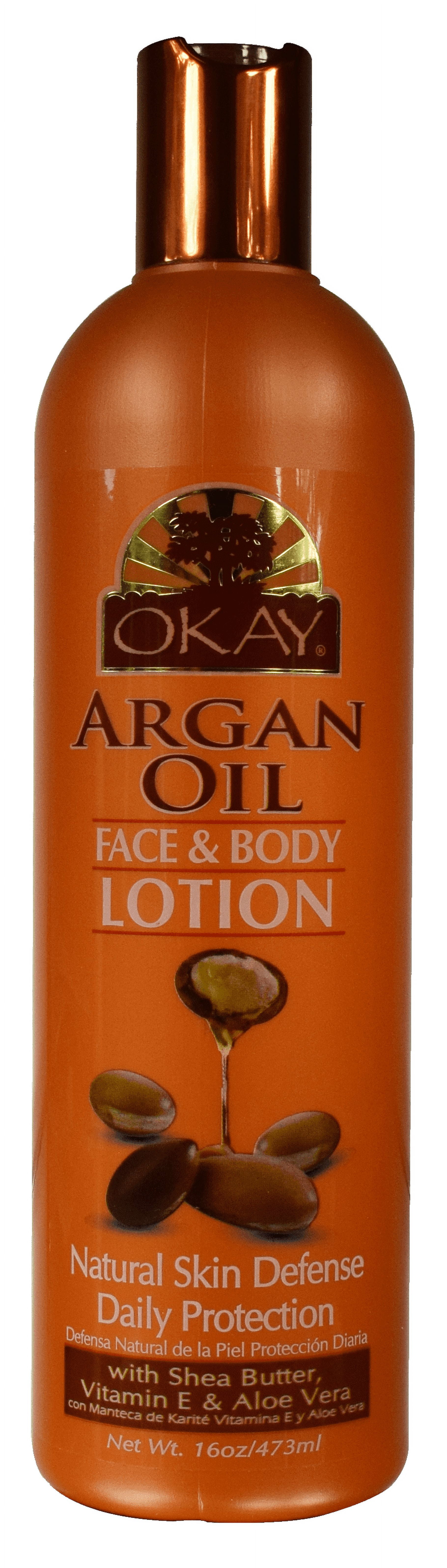 Okay Argan Oil Face & Body Lotion, 16 Oz