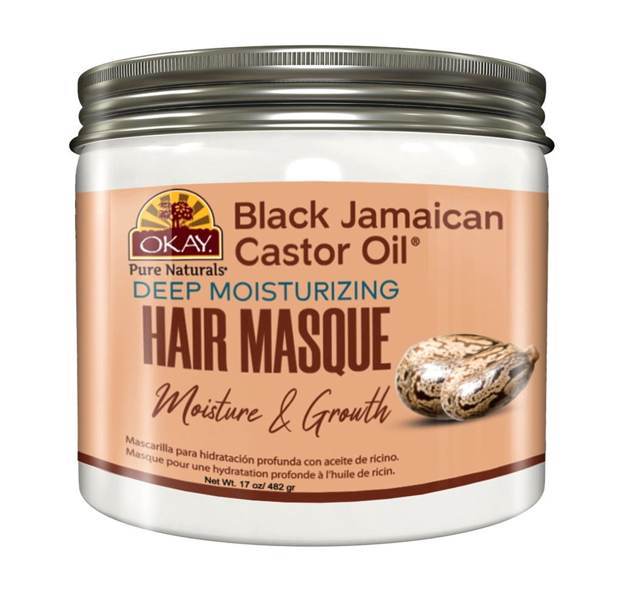 OKAY Black Jamaican Castor Oil Hair Masque - 17 oz / 482 gr