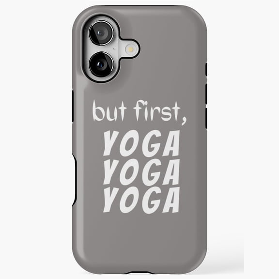 Okay But First Yoga Cartoon Heritage Case for iPhone 17 16 15 14 13 12 11 Pro Max