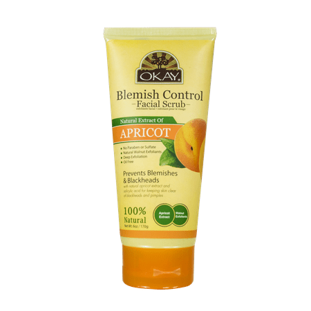 Okay Facial Scrub, Apricot, 6 Oz