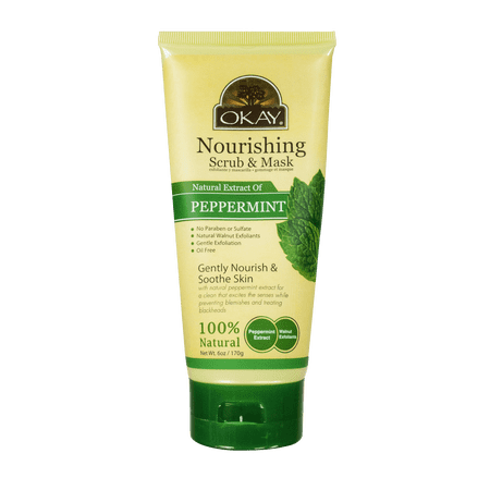 Okay Facial Scrub, Peppermint, 6 Oz