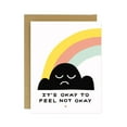 thumbnail image 1 of It's Okay to Feel Not Okay Greeting Card – Cute Black Cloud with Rainbow Design – Blank Inside for Personal Messages – Perfect for Encouragement and Emotional Support, 1 of 2