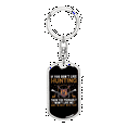thumbnail image 1 of Okay Hunter'S Keychain Stainless Steel or 18k Gold Dog Tag Keyring, 1 of 10