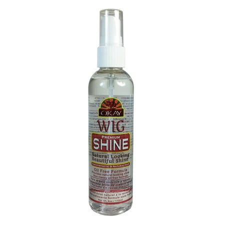 Okay Premium Wig Shine For Synthetic & Natural Hair "Oil Free" 4 Oz., Pack of 2