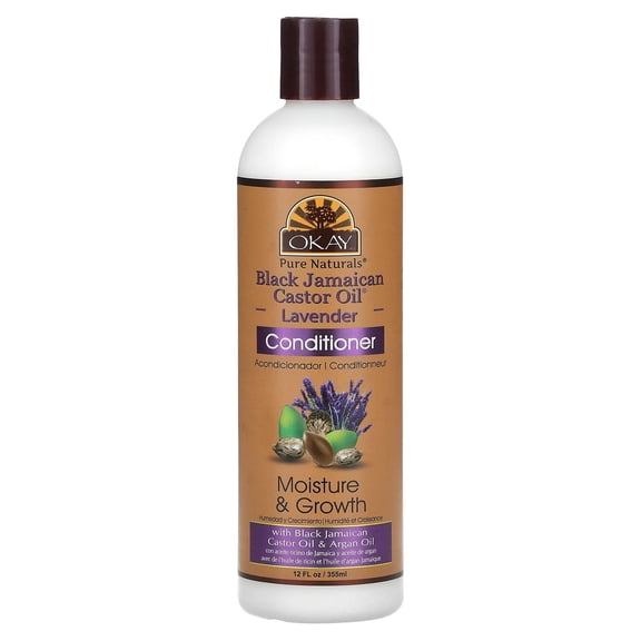 OKAY BLACK JAMAICAN CASTOR OIL and LAVENDER CONDITIONER 12.oz / 355ml
