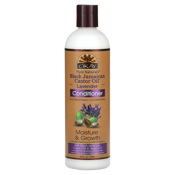 Okay Pure Naturals Black Jamaican Castor Oil, Conditioner, Lavender, 12 fl oz (355 ml)