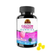 Okay Pure Naturals Calcium Gummies with Vitamin D3 for Bone Health and Immune Support, Cotton Candy Flavor, 60 Count