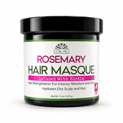 OKAY Rosemary Hair Masque with Biotin 15 oz – Deep Conditioning Hair Mask for Strength, Repair, Moisture & Frizz Control