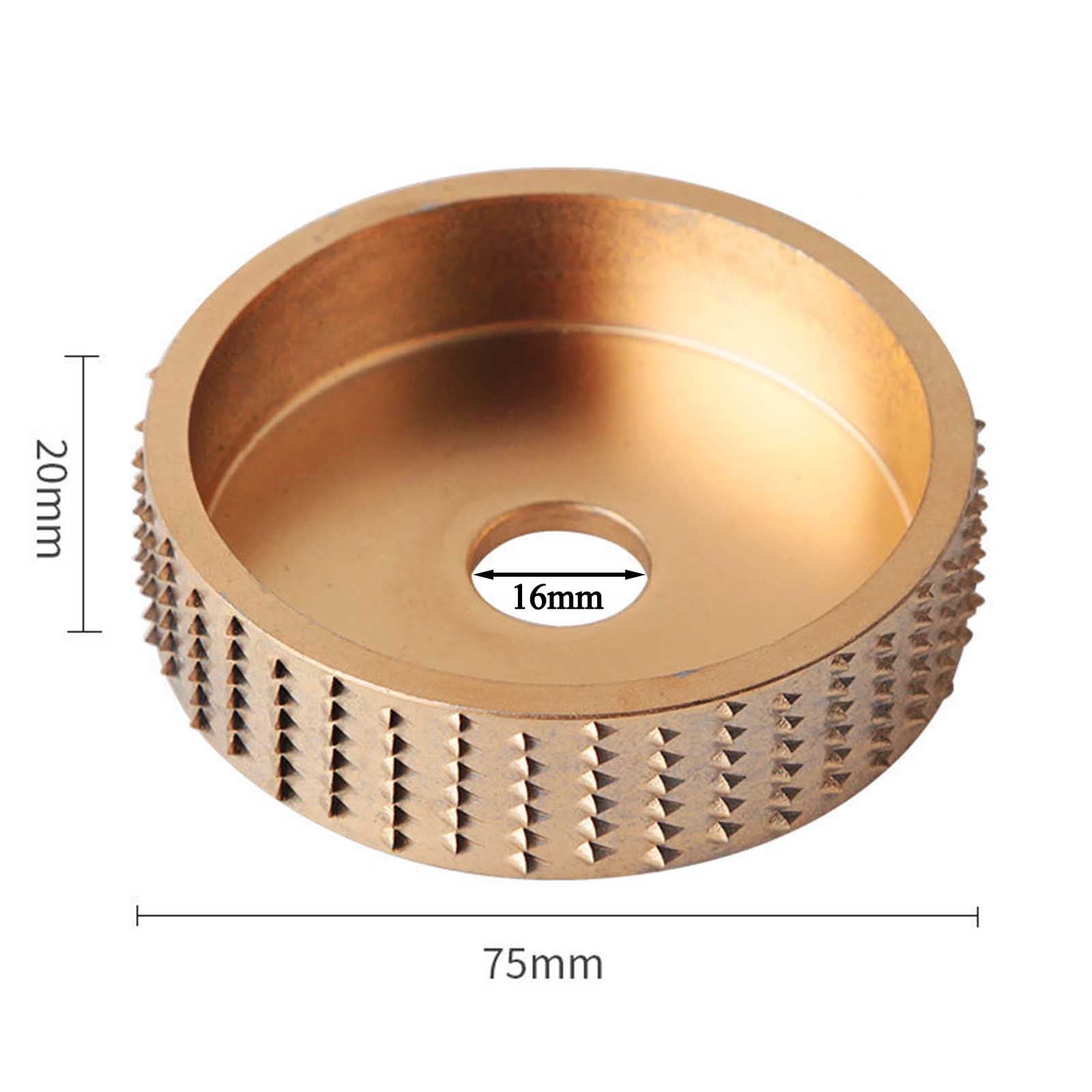 Okaydehi Woodworking Tools Wood Angle Grinding Wheel Wood Carving Disc for Angle Grinder Gold