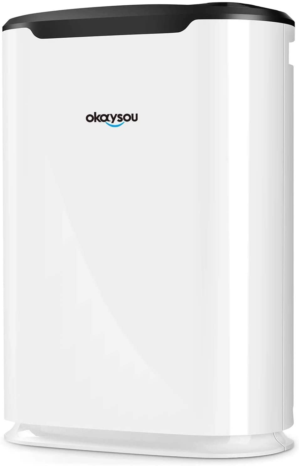 Okaysou Air Purifier with Washable Ultra-Duo 2 Filters, Medical Grade H13 True HEPA, 5-in-1 Cleaner Odor Eliminators for Pets Smokers Dust Pollen VOCs for Large Room, 500 Sq Ft, White - image 1 of 9