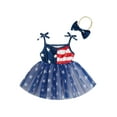 thumbnail image 1 of Okbabeha 4th of July Baby Girl Outfits Toddler Fourth of July Romper Dress American Flag Strap Tulle Bodysuit Tutu Dress Summer Independence Day Clothes, 1 of 8