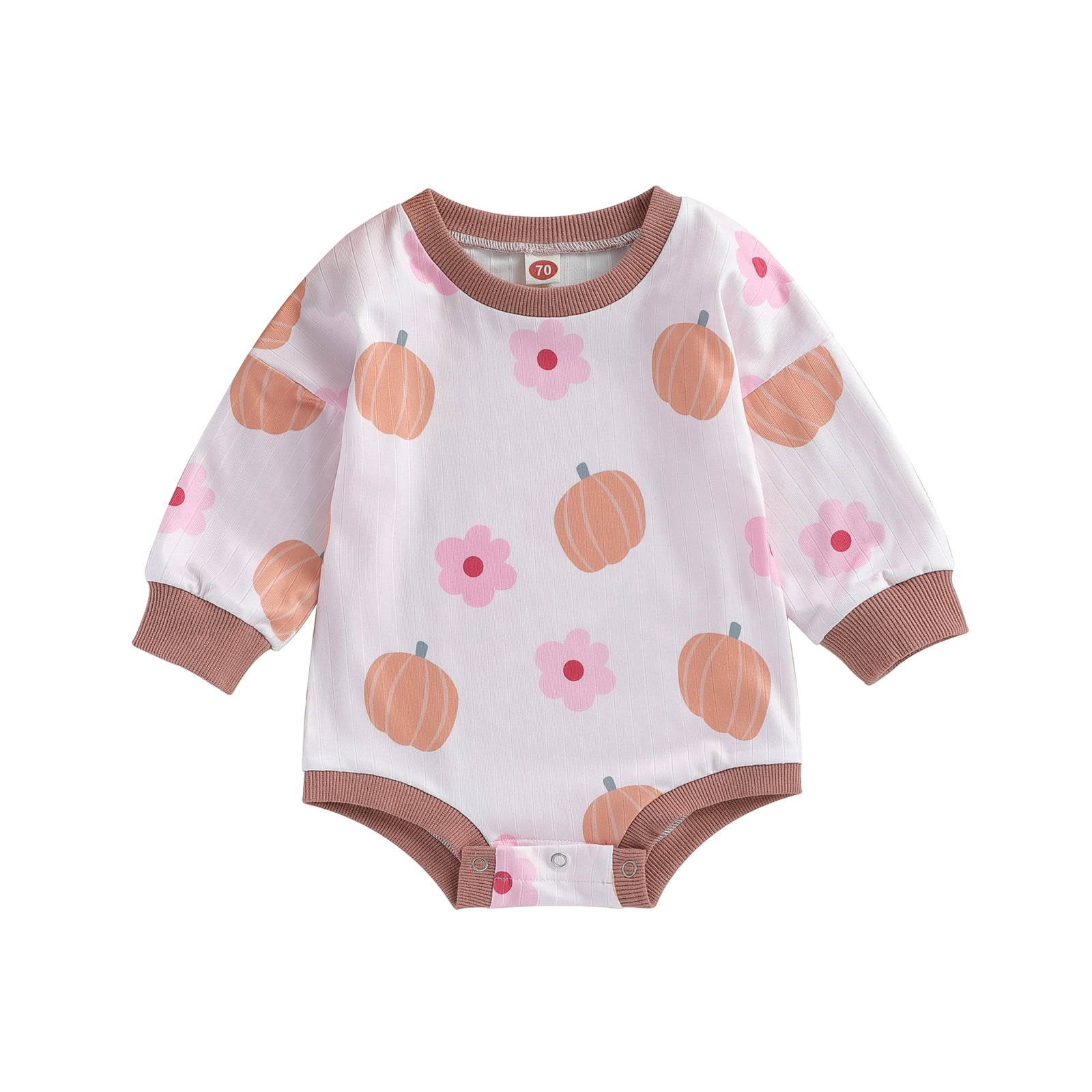 Okbabeha Baby First Halloween Outfit Girl Boy Floral Pumpkin Rompers ...