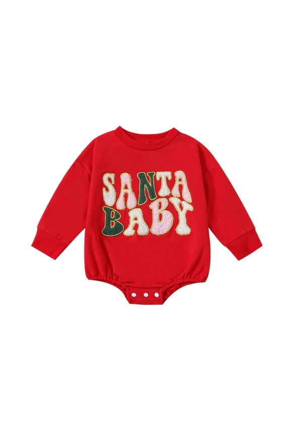 Baby Girl Boy Christmas Outfit My First Christmas Sweater Sweatshirt Shirt Bubble Romper Onesie Santa Clothes
