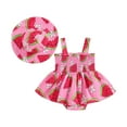thumbnail image 1 of Okbabeha Baby Girl Dress Newborn Romper Dresses Infant Slip Smocked Bodysuit Toddler Summer Watermelon Print Clothes, 1 of 7