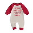 thumbnail image 1 of Okbabeha Infant Baby Boy Girl Clothing Santa Long Sleeve Jumpsuit Romper Newborn First Christmas Outfit One Piece Clothes, 1 of 8