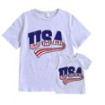 thumbnail image 1 of Okbabeha Mommy and Me Matching 4th of July Outfits Shirt Mom Kids Baby Fourth of July USA Shirt/Romper Family Matching Outfit, 1 of 7