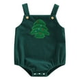 thumbnail image 1 of Okbabeha My First Christmas Baby Girl Boy Outfit Sleeveless Suspender Romper Corduroy Overall Onesie 1st Christmas Clothes, 1 of 7