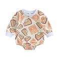 thumbnail image 1 of Okbabeha Newborn Baby Girl Boy Halloween Outfit Pumpkin Sweatshirt Oversized Bubble Romper Onesie Infant Fall Clothes, 1 of 7