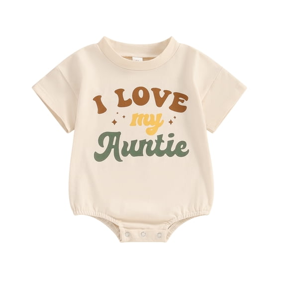 Okbabeha Newborn Baby Girl Summer Clothes Short Sleeve Letter T Shirt one-piece Bubble Romper Bodysuit Jumpsuit Summer Outfit