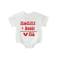 thumbnail image 1 of Okbabeha Newborn Baby Girls Boys Sweatshirt Romper Valentine's Day Outfits Funny Letter Heart Print Long Sleeve Onesie Clothes, 1 of 6