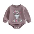 thumbnail image 1 of Okbabeha Newborn Halloween Outfit Girl Boy Spooky Season Sweatshirt Rompers Bubble Sweater Onesie Fall Halloween Baby Clothes, 1 of 1