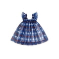 thumbnail image 1 of Okbabeha Toddler Baby Girl 4th of July Outfits Infant Ruffle USA Flag Fourth of July Dress Summer Independence Day Clothes, 1 of 7