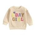 thumbnail image 1 of Okbabeha Toddler Baby Girl Birthday Outfit Embroidery Sweatshirt Crewneck Long Sleeve Pullover Shirt Spring Fall Clothes, 1 of 7